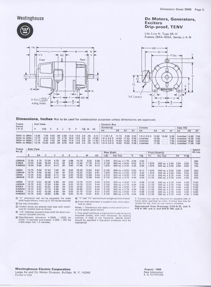 40 HP 850/1700 RPM Westinghouse, Frame 445A, 240 Volts, DP, Stab Shunt, DC Motor - Image 1