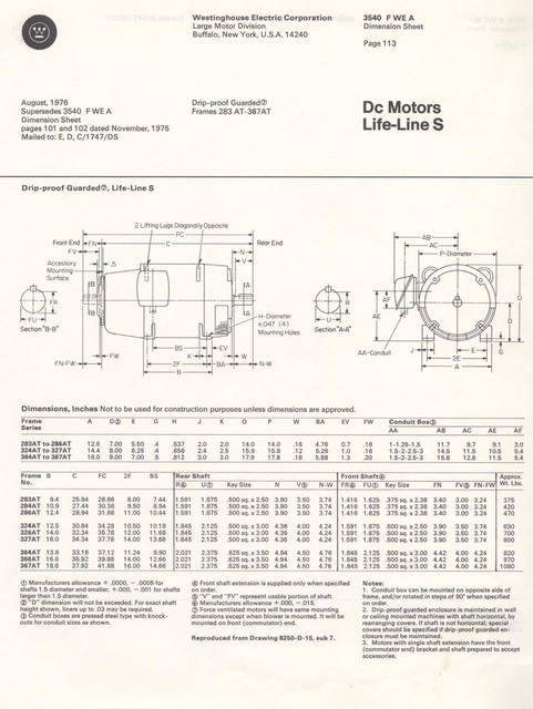 40 HP 1750 RPM Westinghouse, Frame 324AT, 240 Volts, TENV, Shunt, DC Motor 2 available) - Image 1