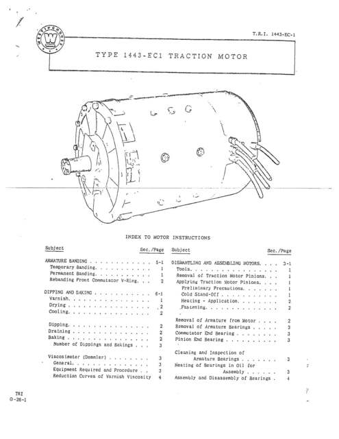 Westinghouse #1443-EC1, 4500 RPM, 400 V., DC Traction Motor, Locomotive (4 available) - Image 1