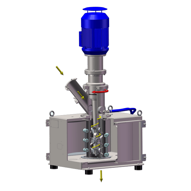 Bepex Schugi #Flexomix-160, continuous mixer and wet agglomerator, vertical high shear chamber, new shaft - Image 1