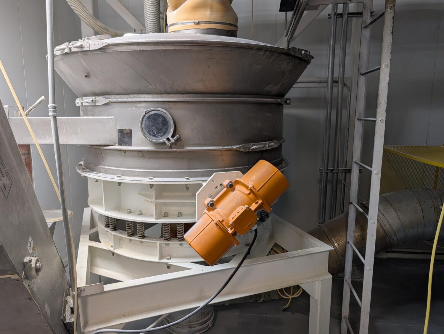 Kason #K60/72-1FBD-SS, Vibrobed fluid bed dryer, 60" diameter, 304 Stainless Steel, 2000 lbs./hr., 0.5 MM BTU - Image 1