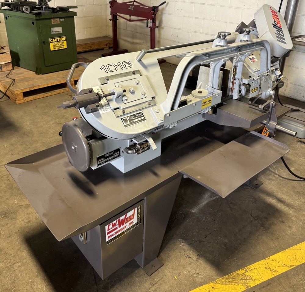 10" x 16" Wellsaw Horizontal Band Saw 1016, 50-275 FPM, 1" Blade, Coolant, 2 HP, Reconditioned - Image 2