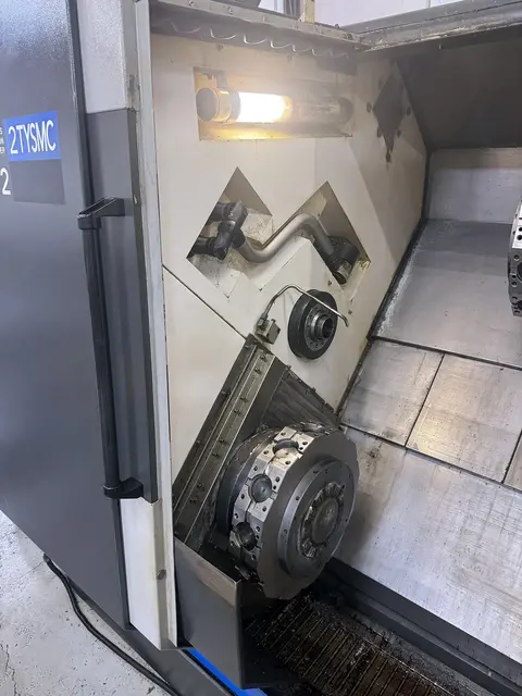 Hwacheon #T2-2T-YSMC, 7-Axis CNC Lathe, 8.27" X, 2" Y, 23.62" Z, 20.4" swing, 14.17" turning diameter, 5 HP - Image 2