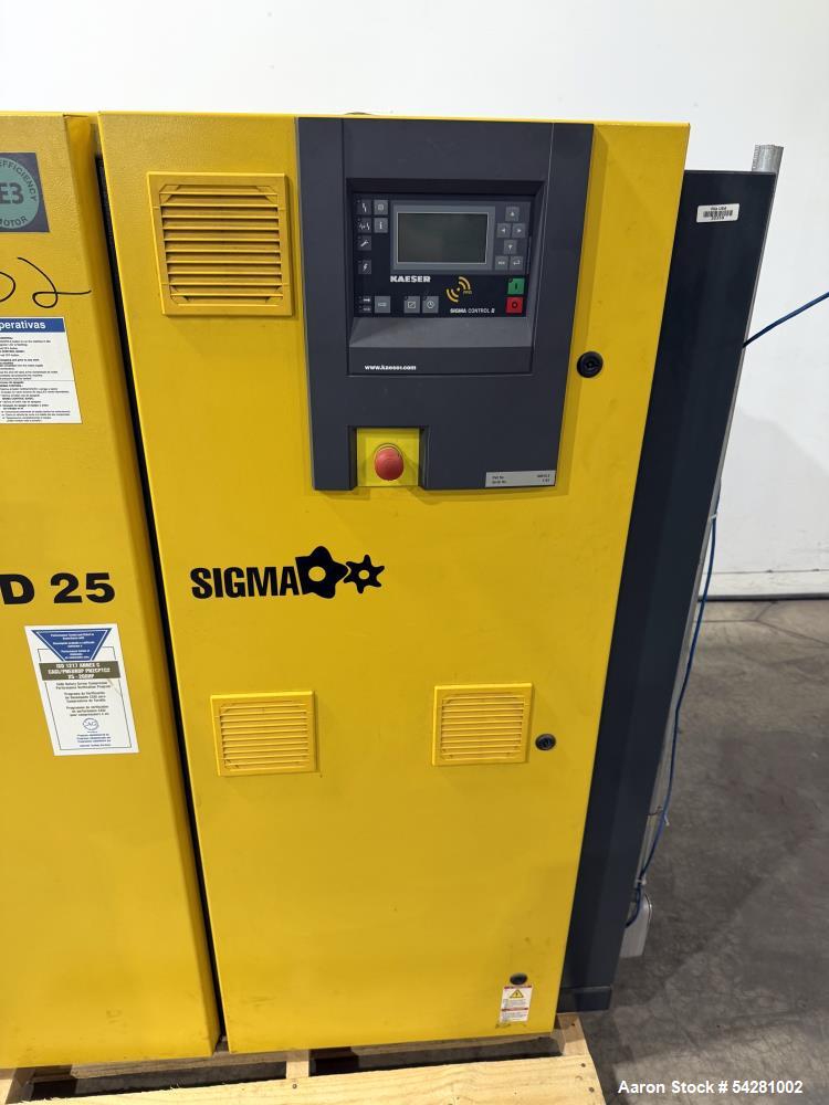 112 CFM, 125 PSIG, Kaeser #ASD-25, Industrial Rotary Screw Air Compressor, Sigma Control 2, 25 HP, 33000 load - Image 5