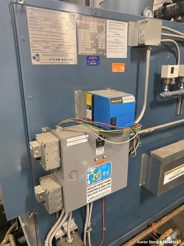 798,000 BTUH Rite #105S, Natural Gas-Fired Low Pressure Steam Boiler, 19 BHP, 15 PSI, 2020 - Image 7