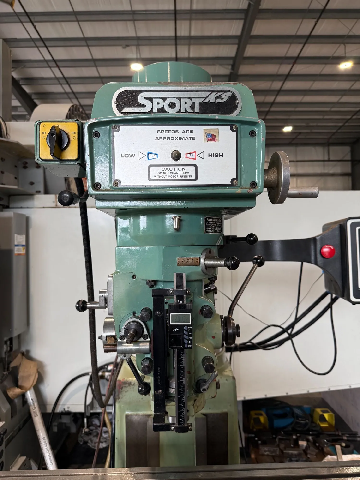 Trak #Sport-K3, CNC vertical mill, 10" x50" table, 3 HP, 32" X, 16" Y, 16" Z, 60-4200 RPM, R-8, ProtoTrak M2 - Image 6