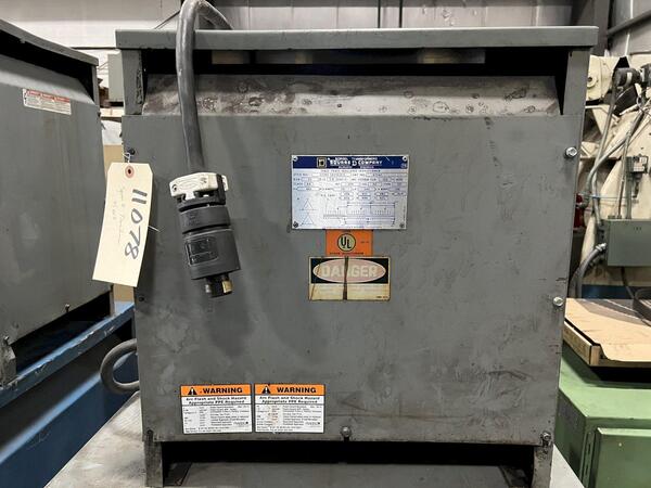 45 KVA 480 Primary, 240 Secondary, Sorgel Square D, Transformer - Image 1