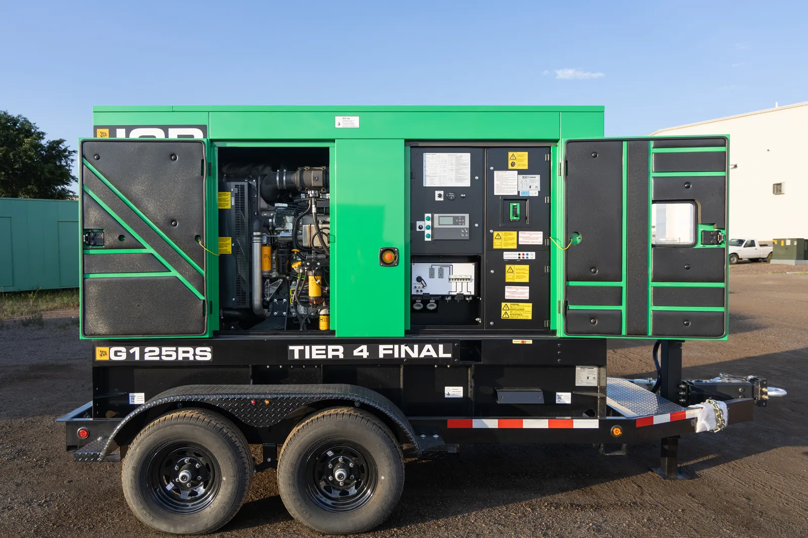 100 KW JCB #G125RST4F, diesel generator set, prime, trailer/enclosed, voltage selector switch, 3 hours, 2023 - Image 3