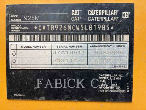 Cat 926M, Wheel Loader, 1807 hours, S/N: W5L01905, 2022 - Image 6