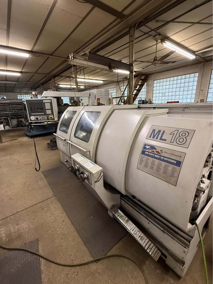 Milltronics #ML-18, CNC Lathe, 18.7" swing, 60" machining length, 2.5" bar, 15 HP, 2600 RPM, tailstock - Image 1