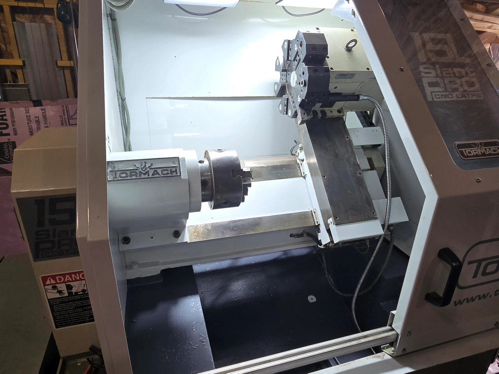 Tormach #15L-Slant-PRO, CNC Lathe, 15" turning diameter, 6" chuck, 1.5" bar, 12" centers, 180-3500 RPM - Image 4