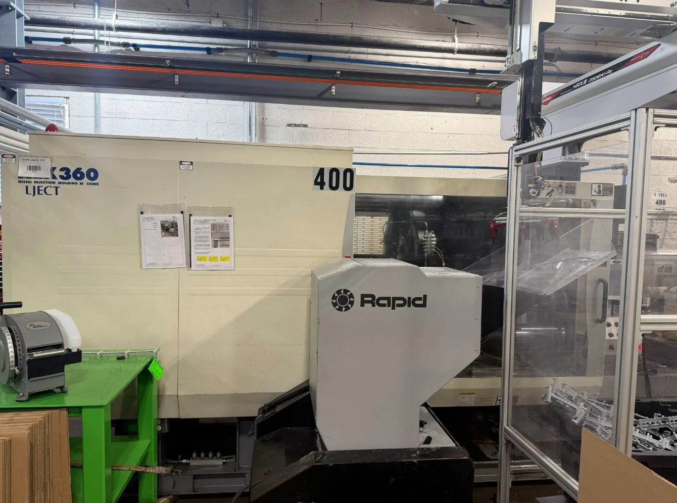 397 Ton, 26 oz., Nissei #NEX360IV-100LE, All Electric Injection Molder, 41.5" x 41.5" platens, 28.9" tie - Image 3