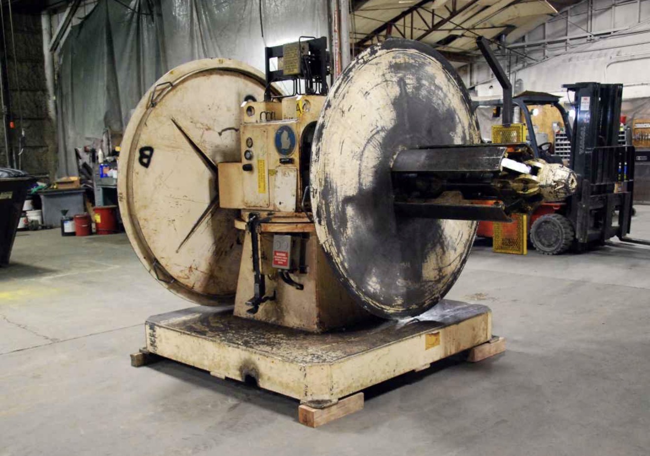 10,000 Lb. Michigan Roll Form #DHCH-98B, Double Uncoiler, 24" width, 72" outside dimensions, 16"-20" ID - Image 1