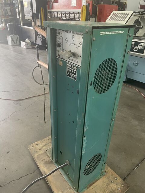 10 KVA Western Arctronics, Rocker Arm Spot Welder, 24" arms, water cooled, foot operated - Image 6