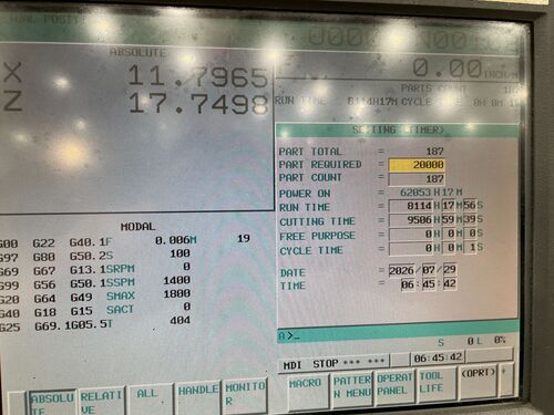 Daewoo Doosan #Puma-300C, CNC lathe, 22.4" swing, 12" chuck, 27.8" centers, 4" bar, 4.5" bore, 15.7" - Image 3
