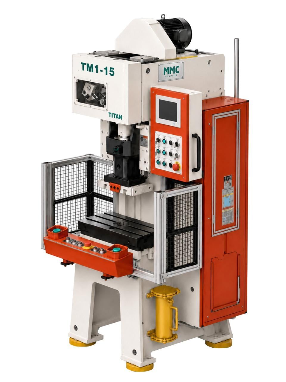 16.5 Ton, Minster MMC Titan #TM1-15, single point gap press, 3.14" stroke, 8.66" Shut Height, 1.96" adj. - Image 1