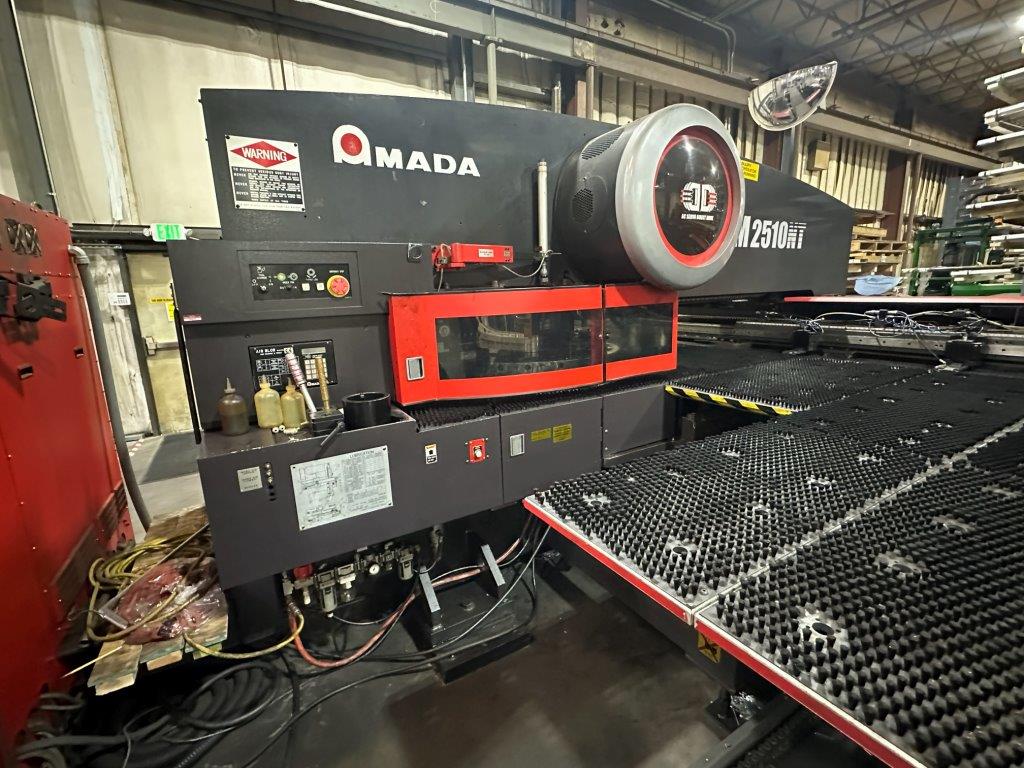 22 Ton, Amada #EM-2510NT, servo driven turret punch, 50" x 196" sheet, 2006 - Image 5