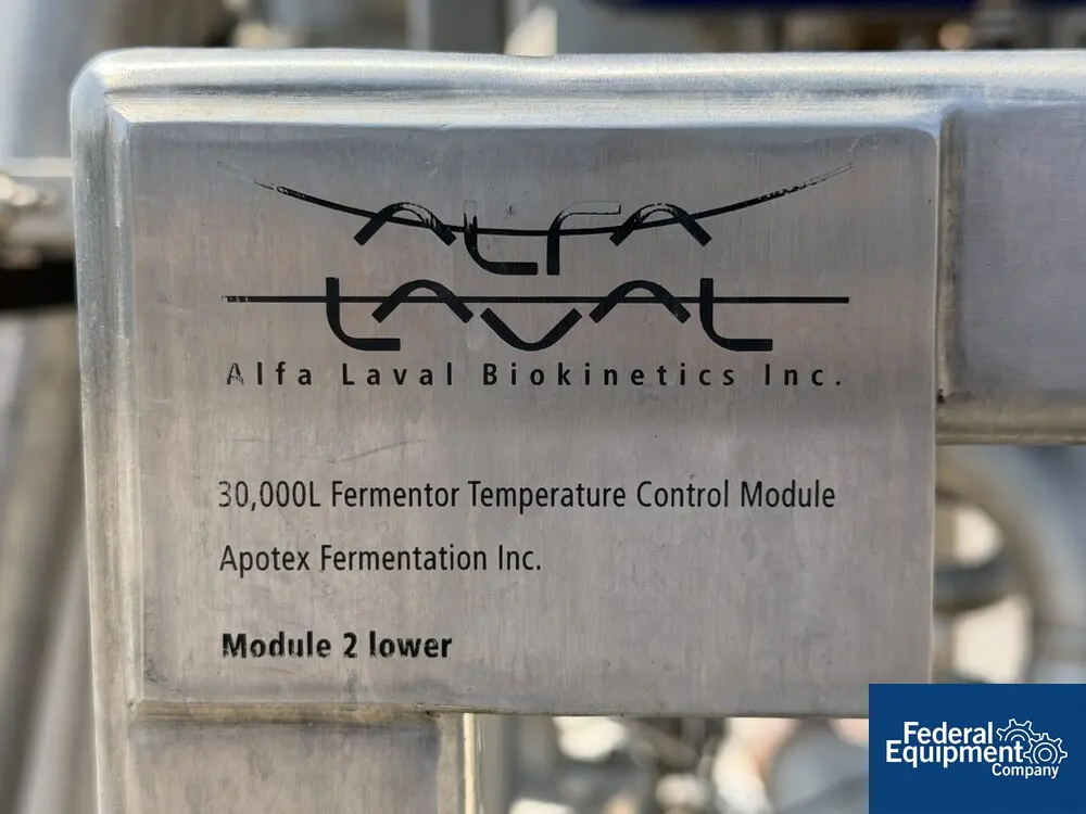 Alfa Laval Temperature Control Skid, Stainless Steel, w/ 18.4 sq.ft heat exchanger (2 available) - Image 2