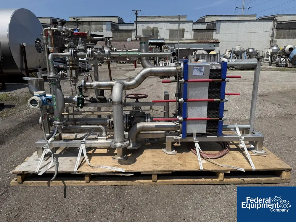 Alfa Laval Temperature Control Skid, Stainless Steel, w/ 144.5 sq.ft heat exchanger (2 available) - Image 4