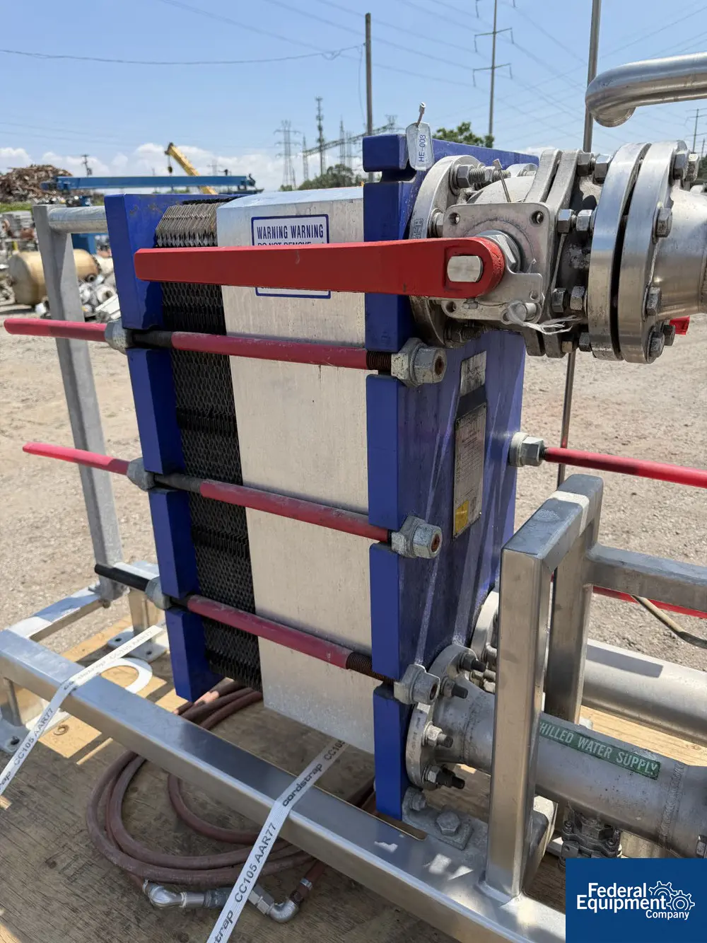 Alfa Laval Temperature Control Skid, Stainless Steel, w/ 144.5 sq.ft heat exchanger (2 available) - Image 6