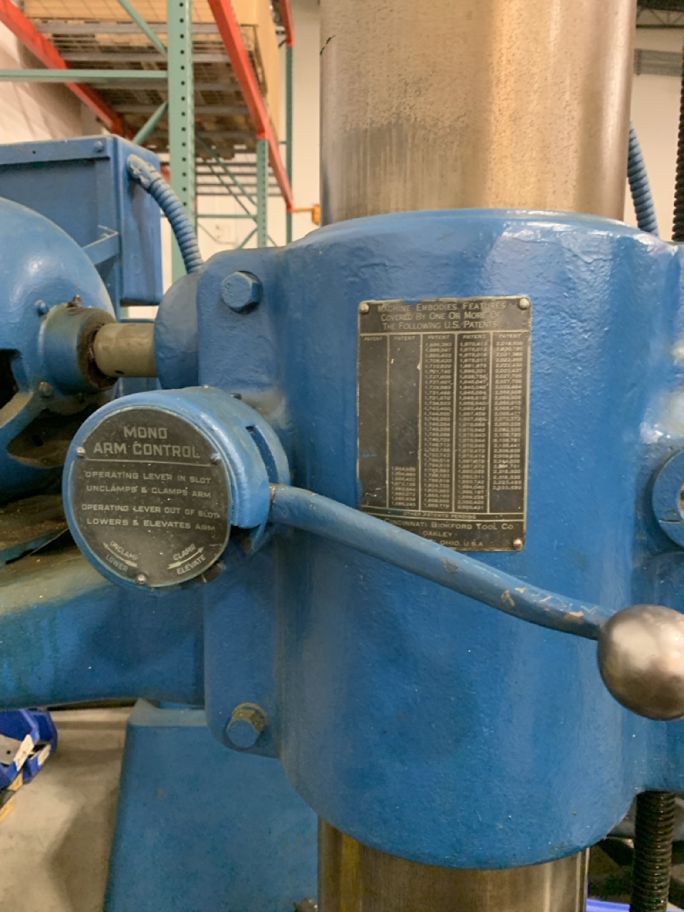 3' -9" Cincinnati #Bickford, Radial Drill, 16" x 22" Table, 75-1500 RPM, 230/460 V. - Image 5