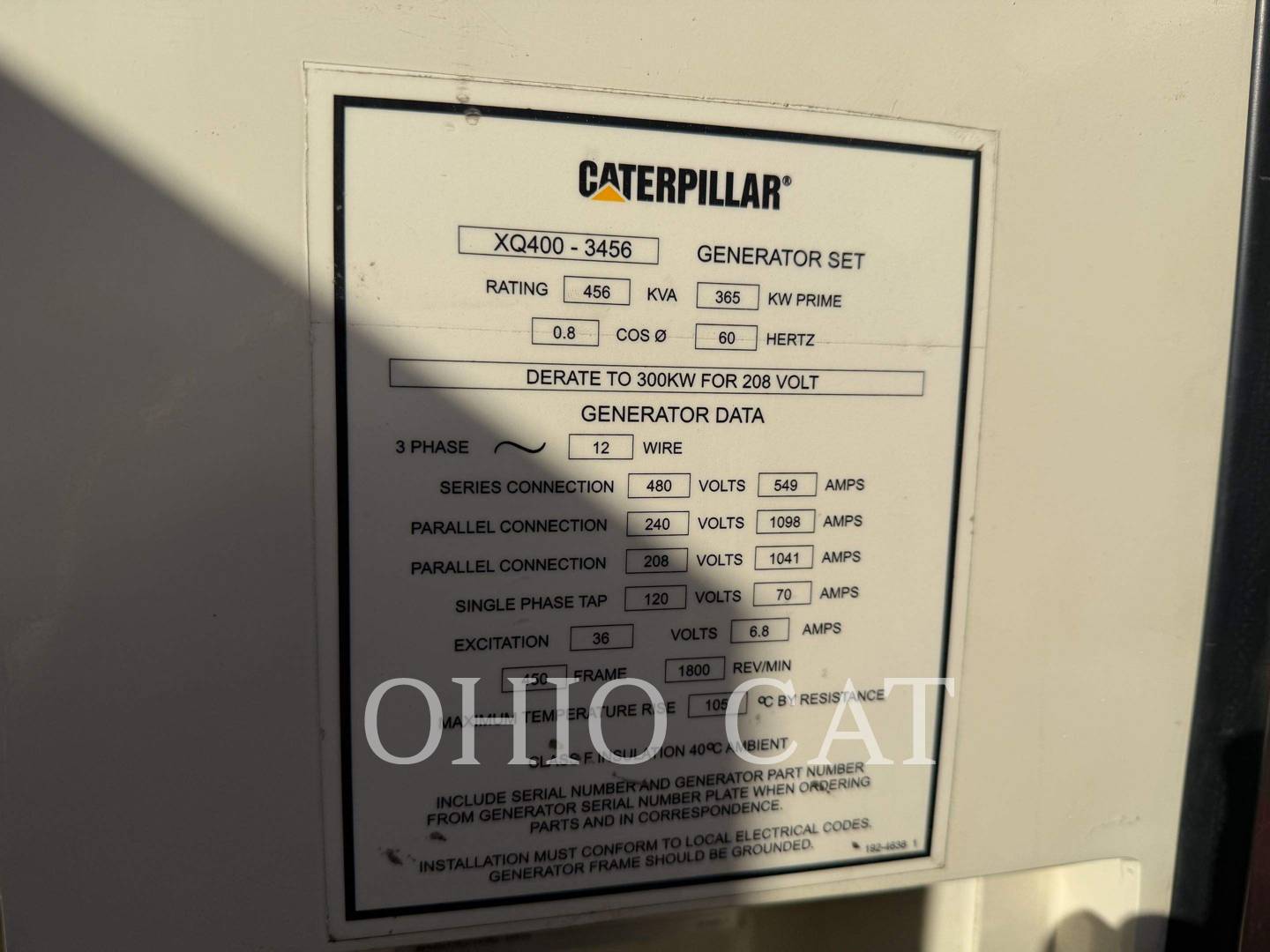 400 KW Caterpillar XQ 400, Diesel, 1800 RPM, 480V, 2005 - Image 6