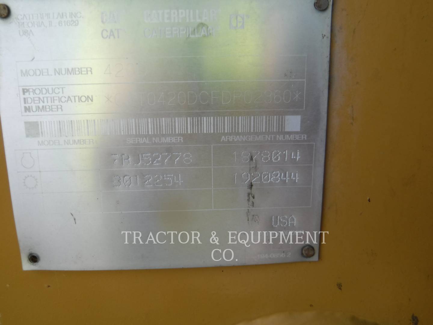 Cat 420D, Backhoe Loader, 4476 hours, S/N: FDP02360, 2001 - Image 6