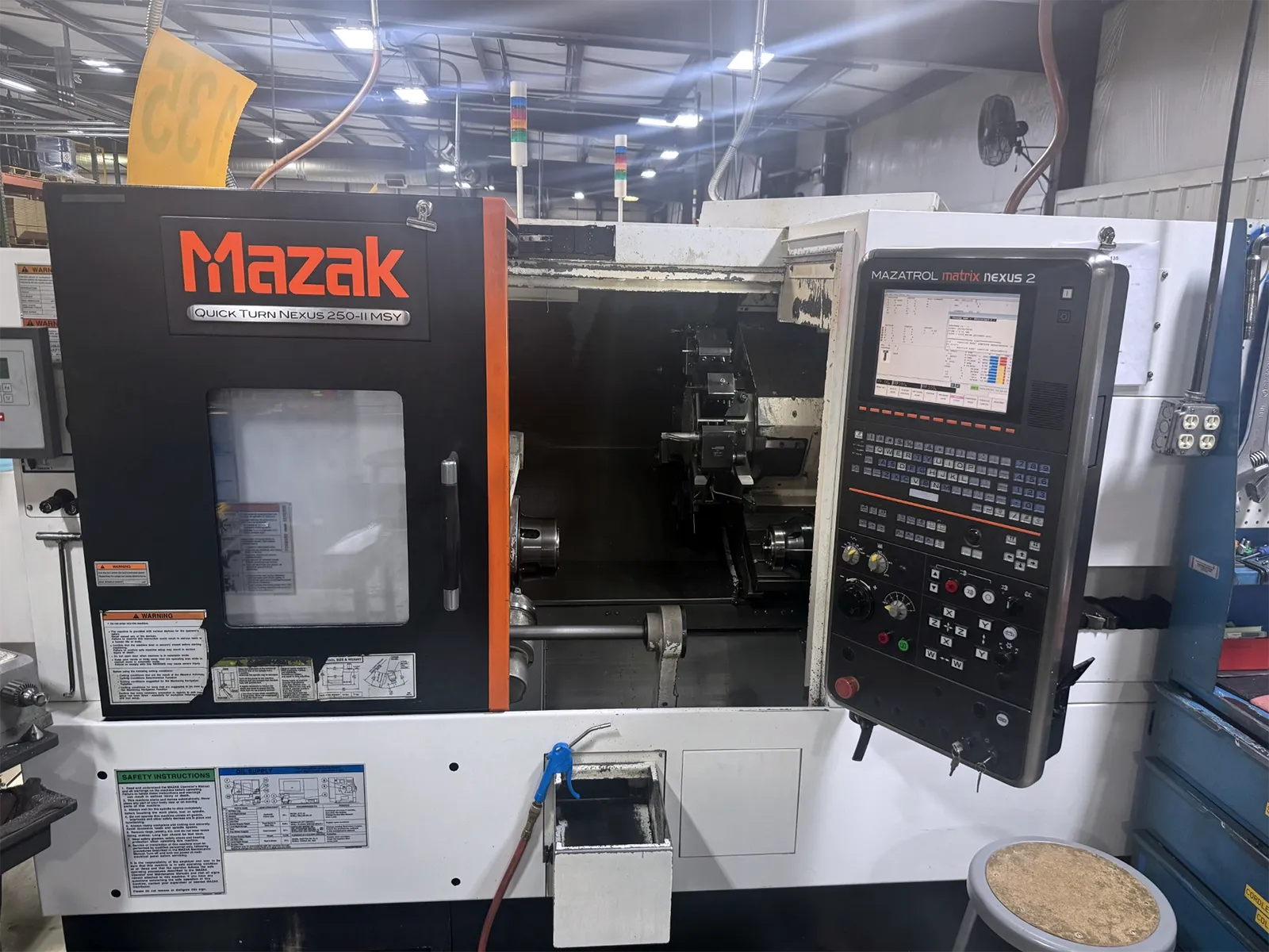 Mazak #QTN-250MSY-II, CNC lathe, 26.5" swing, 10" chuck, 3" bar, 3.46" bore, 14.75" dia., 12 turret, live - Image 1