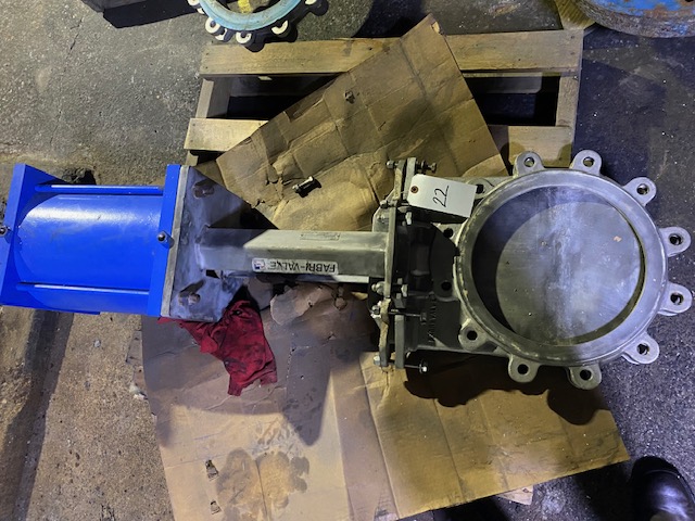 12" ITT Fabri-Valve, Pneumatic Slide Gate Valve, Stainless Steel - Image 1