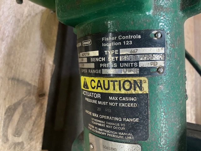 Fisher, Control Valve, Type 667 actuator, size 40, 22.8 bench set, 1-1/8" travel, 0-45 psi operating range - Image 3