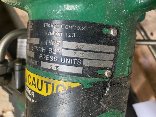 Fisher, Control Valve, Size 30 actuator, 7-15 bench set, 3/4" travel, 3-15 psi operating range - Image 3