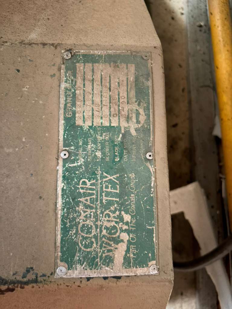 19-7/8" x 19-7/8" Conair Wortex #2028-HD, Plastic Granulator, 3 fly/2 bed knives, conveyor, control panel, 50 - Image 6