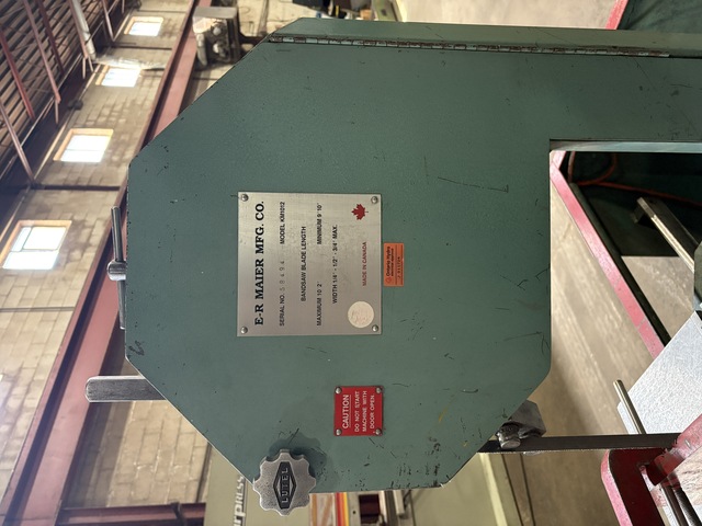 10" x 12" ER Maier #KM1012, Vertical Roll-In Band Saw, 18" x 30" table, 9'10"-10' 2" blade length, 1/4"-3/4" - Image 5