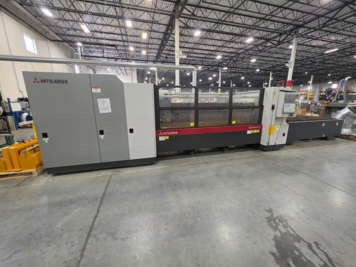Mitsubishi #ML-3015LVP-Plus, CNC CO2 Laser, 4000 watt, 120" x 60" max. sheet, 122" X, 61" Y, 3.54" Z, pallet - Image 3