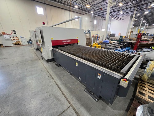 Mitsubishi #ML-3015LVP-Plus, CNC CO2 Laser, 4000 watt, 120" x 60" max. sheet, 122" X, 61" Y, 3.54" Z, pallet - Image 7