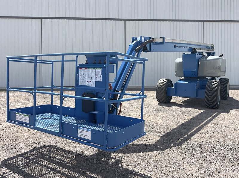 500 lb. Genie #Z-80/60, boom lift, 78' lift, Perkins 408D-33 diesel engine, 4X4, pneumatic tires, 2010 - Image 2