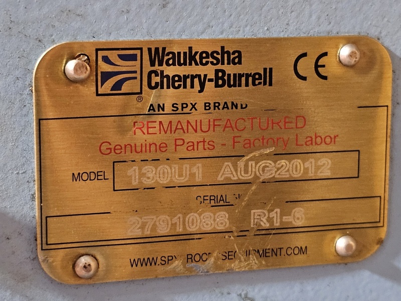 Waukesha #130U1, Rotary Lobe Positive Displacement Pump, Universal I, Stainless Steel, 3" Tri-Clamp - Image 3