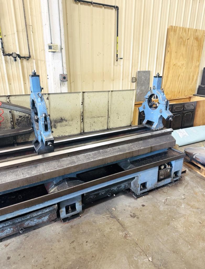 Dainichi #DL75X400, CNC flat bed lathe, 29.5" swing, 12" chuck, 3-jaw, 3.3" bar, 157" centers, 28.8" dia. - Image 4