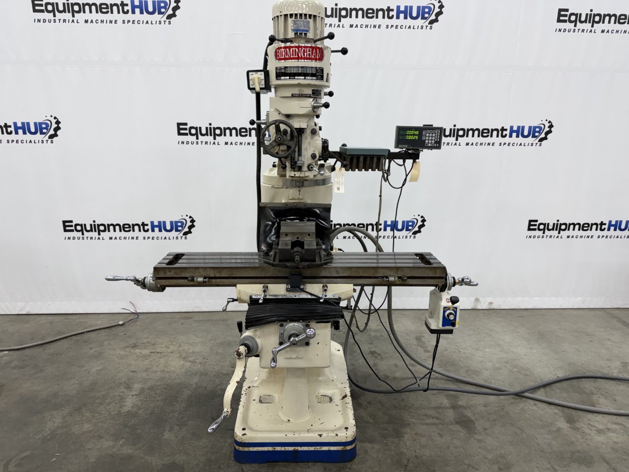 Birmingham #BPS-1649, vertical mill, 9" x49" table, Acu-Rite 2-Axis digital read out, X-Axis power feed, R8 - Image 1