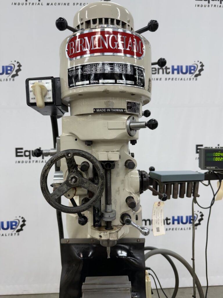 Birmingham #BPS-1649, vertical mill, 9" x49" table, Acu-Rite 2-Axis digital read out, X-Axis power feed, R8 - Image 4