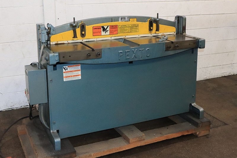 16 gauge x 4' Pexto #PH-52, power squaring shear, 24" back gauge, 45 SPM, 2 HP, foot pedal, 1985 - Image 3