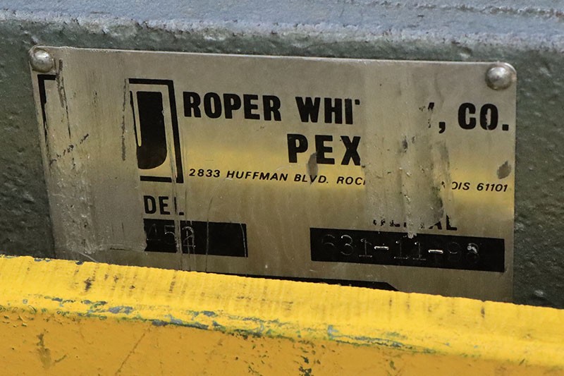 16 gauge x 4' Pexto #PH-52, power squaring shear, 24" back gauge, 45 SPM, 2 HP, foot pedal, 1985 - Image 9