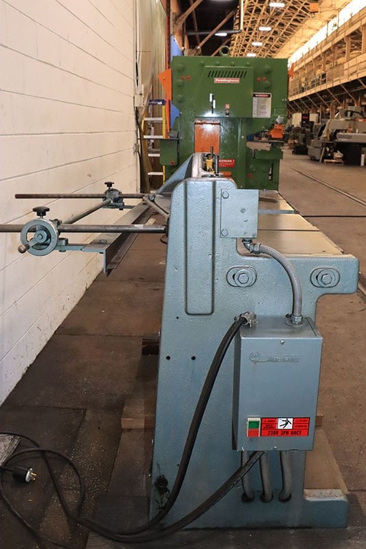 16 gauge x 4' Pexto #PH-52, power squaring shear, 24" back gauge, 45 SPM, 2 HP, foot pedal, 1985 - Image 10