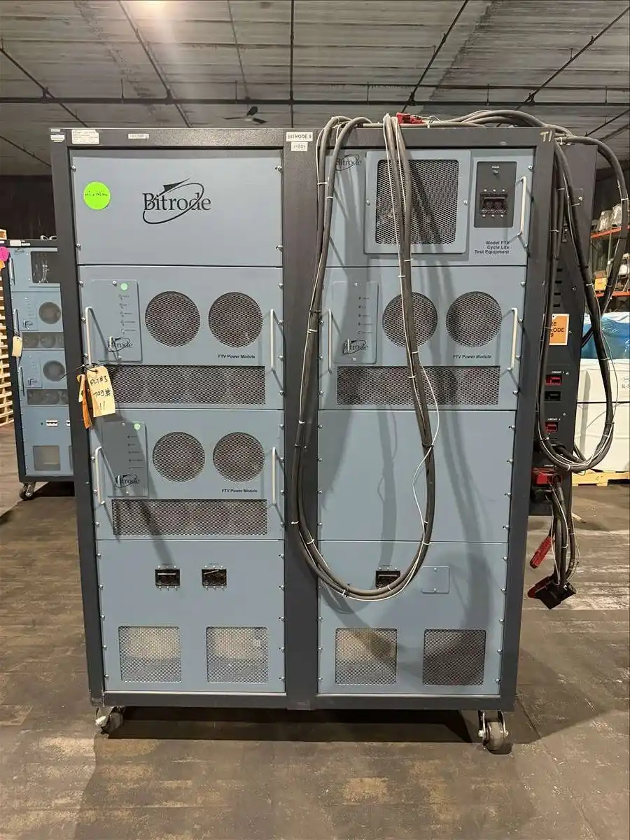 Bitrode, battery module assembly & testing equipment package, (4) #FTV4-300/50-12 life cycle testers, OCV - Image 8
