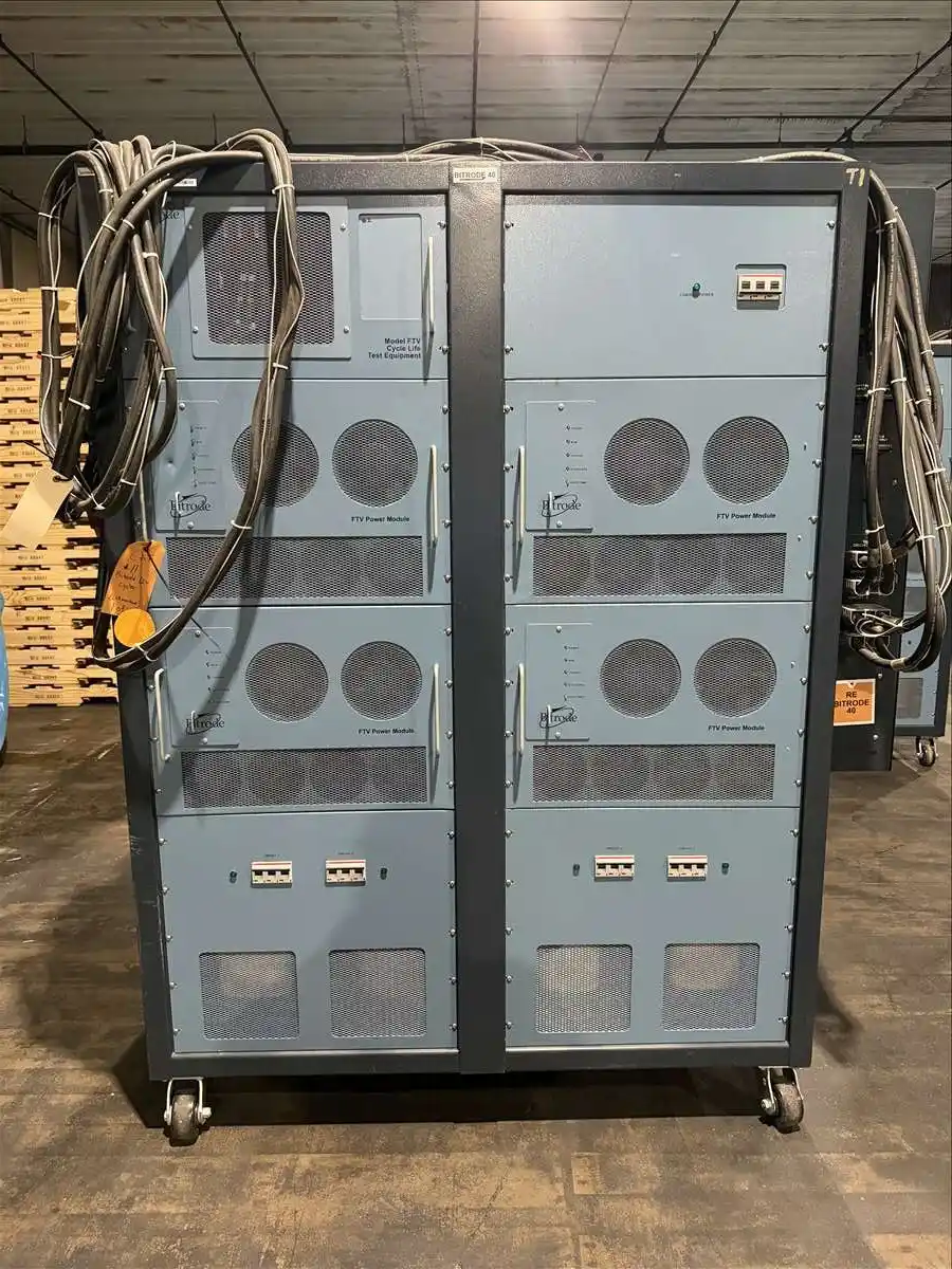 Bitrode, battery module assembly & testing equipment package, (4) #FTV4-300/50-12 life cycle testers, OCV - Image 9