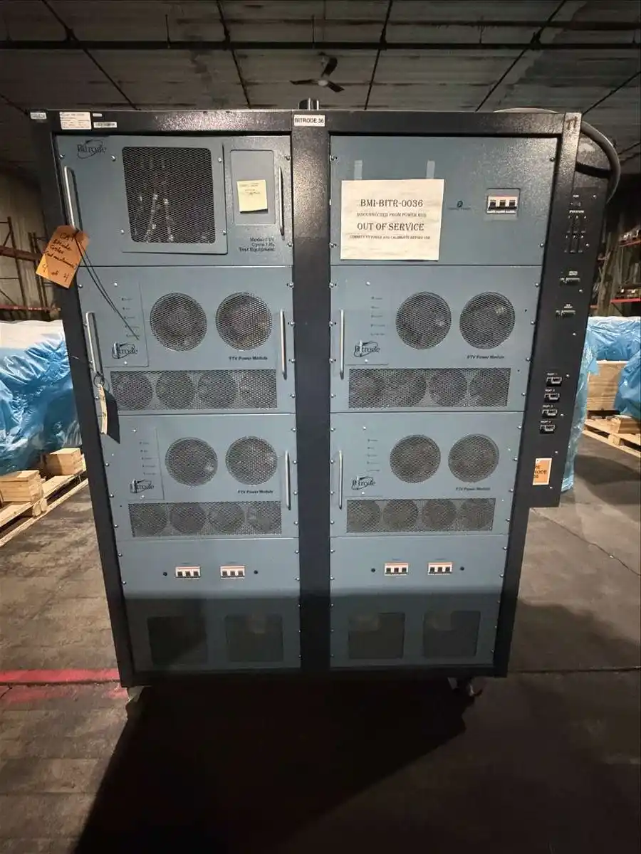 Bitrode, battery module assembly & testing equipment package, (4) #FTV4-300/50-12 life cycle testers, OCV - Image 10