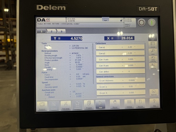 110 Ton, Ermak Power-Bend #PBF-2600-100, CNC Press Brake, 8.3' overall, 86.6" between housing, 10.8" stroke - Image 2