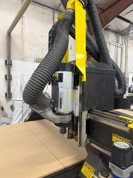 Multicam 5000 Series, CNC Router, 5' x20', ES-929 spindle, vacuum table, 20 HP, 12 tool, rotary changer, 2016 - Image 4
