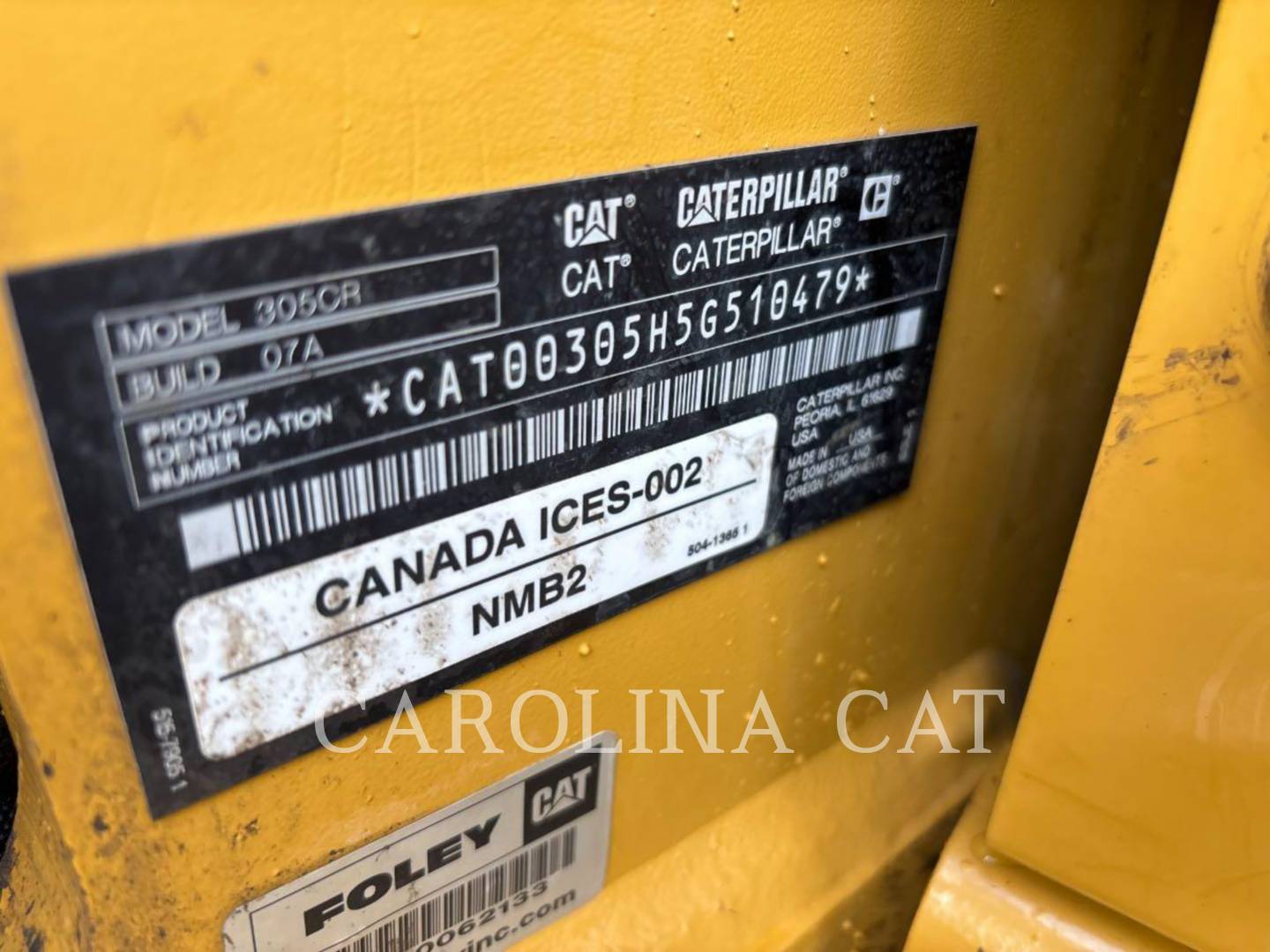 Cat 305CR CATQ, Mini Excavator, 323 hours, S/N: 5G510479, 2026 - Image 6