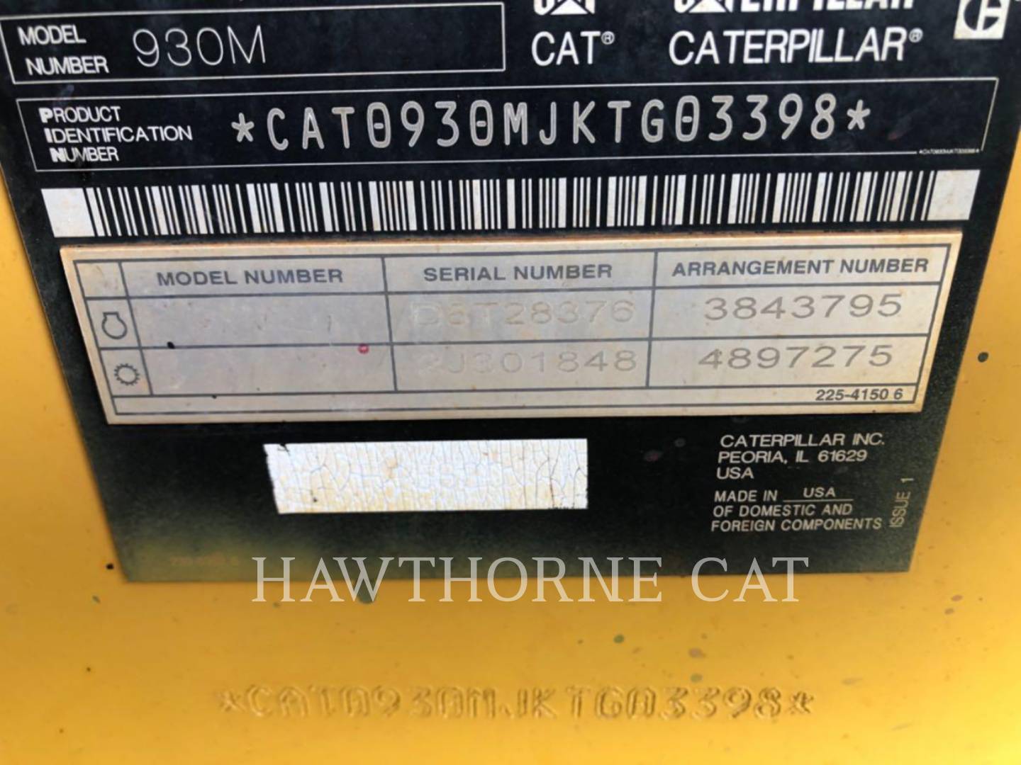 Cat 930M, Wheel Loader, 3103 hours, S/N: KTG03398, 2017 - Image 8